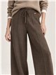 Pantaloni in maglia a gamba larga con coulisse