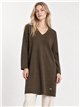 Pull long à col en V