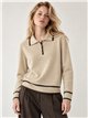 Poloshirt mit kontrastierender Borte