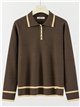 Poloshirt mit kontrastierender Borte