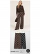 Pantalón wide leg cuadros de punto