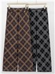 Pantalón wide leg cuadros de punto