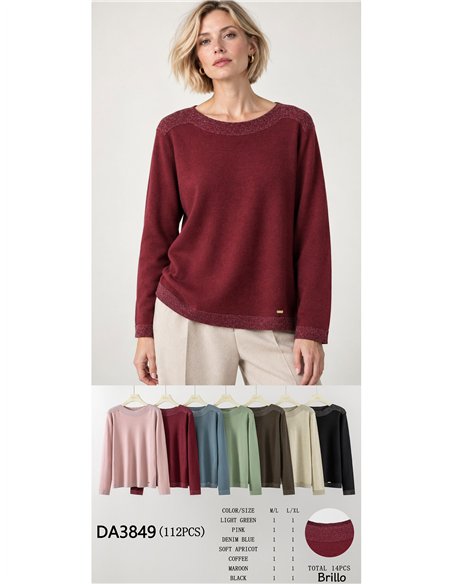 Jersey ribetes de brillo
