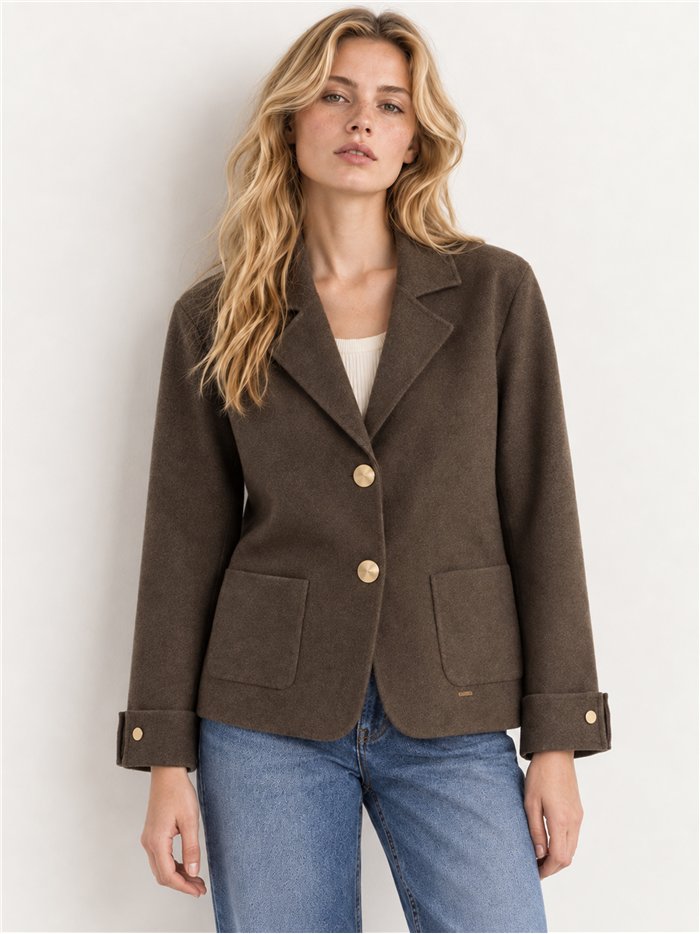 Blazer de punto botones dorados