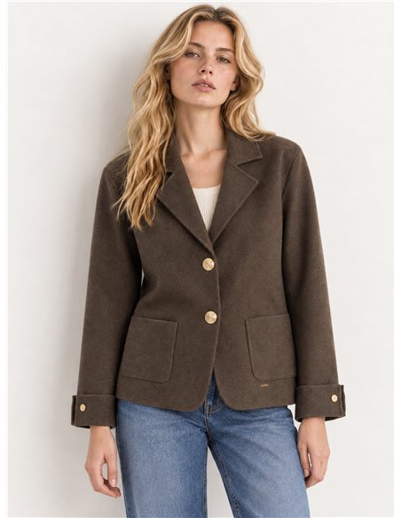 Blazer de punto botones dorados