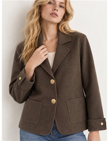 Blazer de punto botones dorados