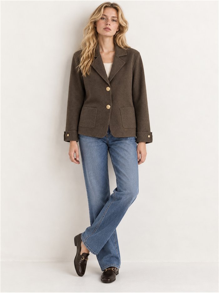Blazer de punto botones dorados
