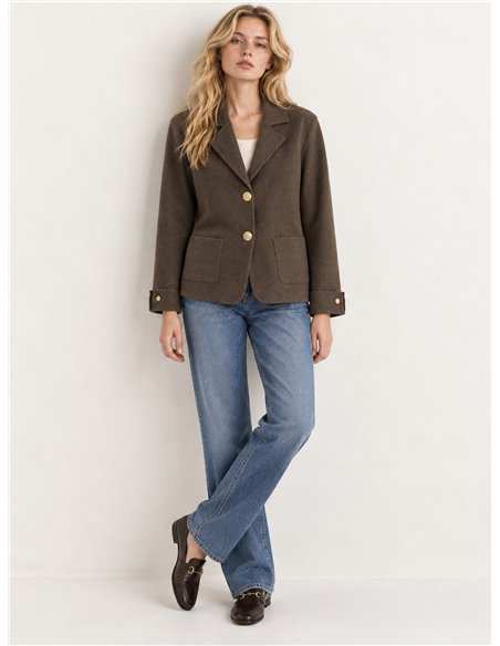 Blazer de punto botones dorados