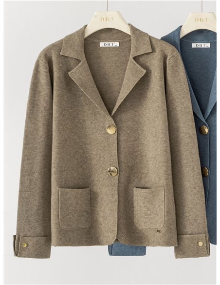 Blazer de punto botones dorados