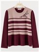 Jersey rayas aplique floral