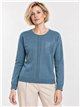 Maglione con effetto tasca e strass