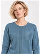 Maglione con effetto tasca e strass