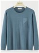 Maglione con effetto tasca e strass