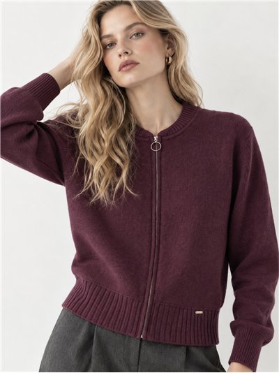 Cardigan in maglia con cerniera