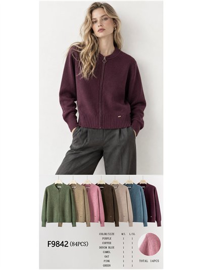Cardigan in maglia con cerniera 2