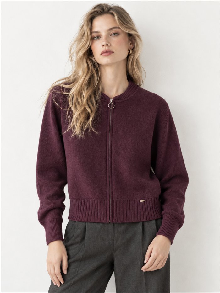 Cardigan in maglia con cerniera
