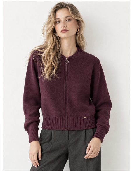 Cardigan in maglia con cerniera