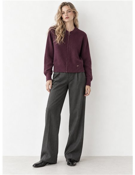 Cardigan in maglia con cerniera
