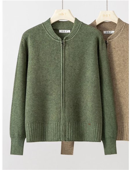 Cardigan in maglia con cerniera