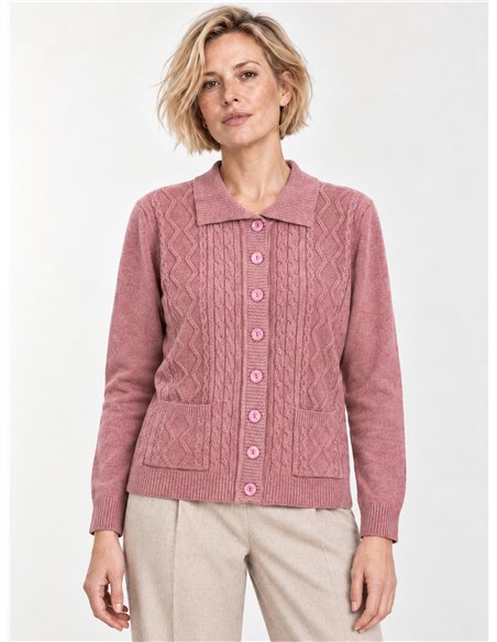 Gilet tressé avec poches
