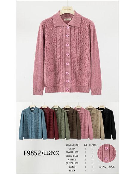 Gilet tressé avec poches