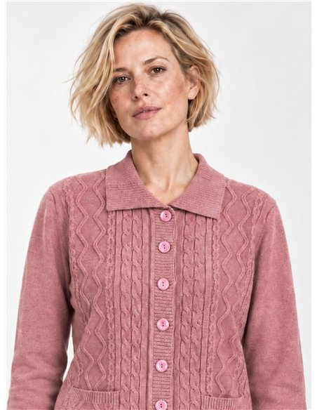 Gilet tressé avec poches