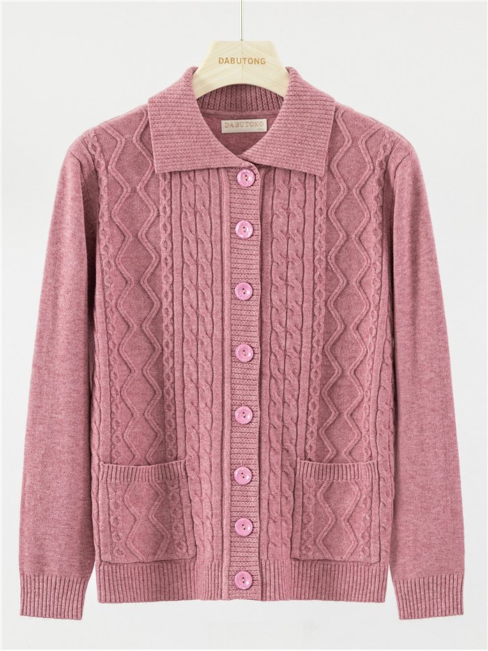 Gilet tressé avec poches