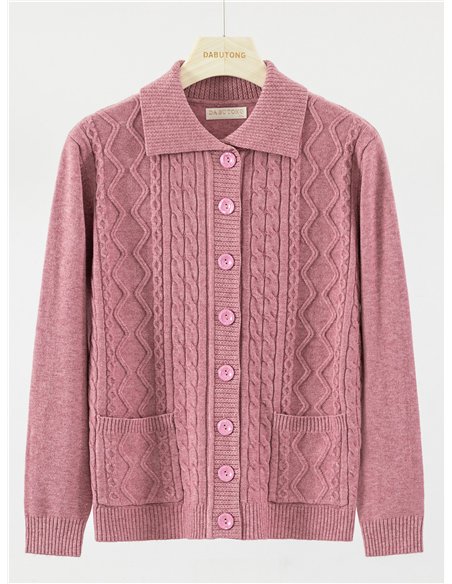 Gilet tressé avec poches
