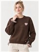 Jersey de lana corazón y volantes
