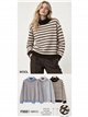 Wool blend striped roll neck sweater