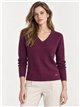 Zopfstrickpullover mit V-Ausschnitt
