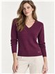 Zopfstrickpullover mit V-Ausschnitt