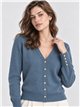 Cardigan con bottoni dorati
