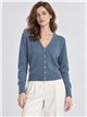Cardigan con bottoni dorati