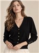 Cardigan con bottoni dorati