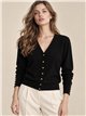 Cardigan con bottoni dorati