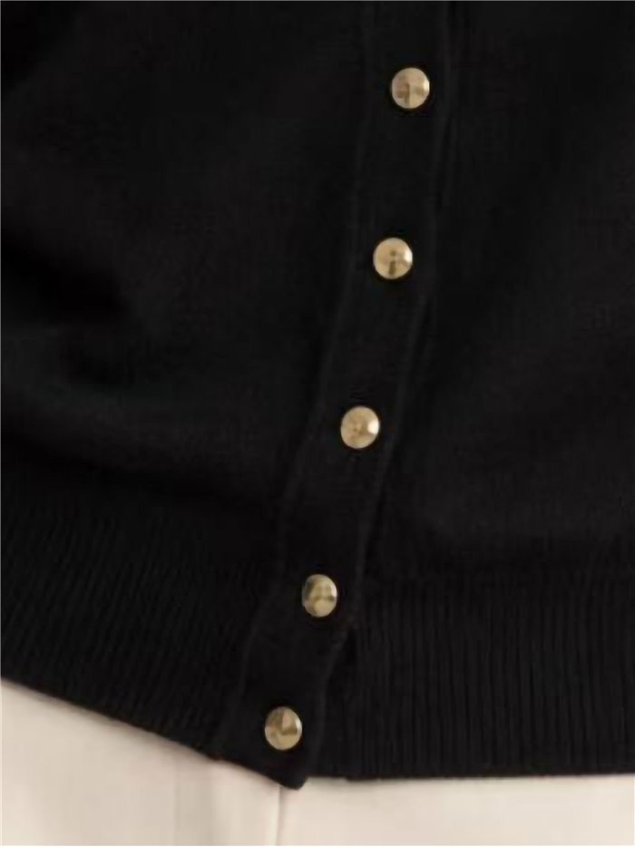 Cardigan con bottoni dorati