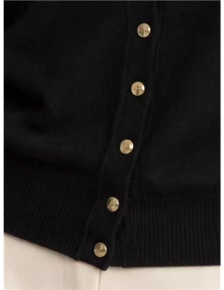 Cardigan con bottoni dorati