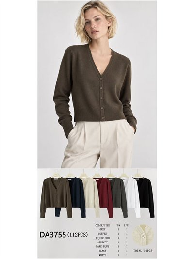 Giacca corta in maglia con scollo a V 2