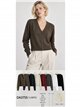 Giacca corta in maglia con scollo a V