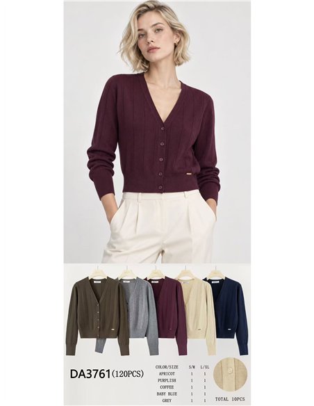 Chaqueta corta de punto canalé