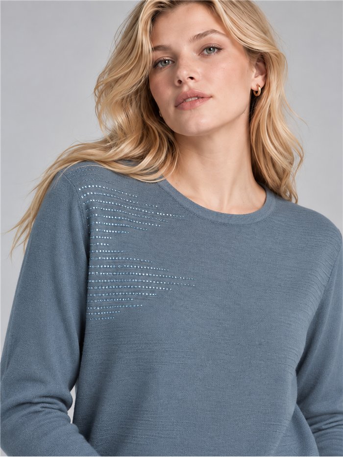 Jersey punto fino strass