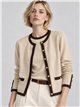 Set aus kontrastierender Strickjacke und Oberteil