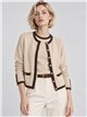 Set aus kontrastierender Strickjacke und Oberteil