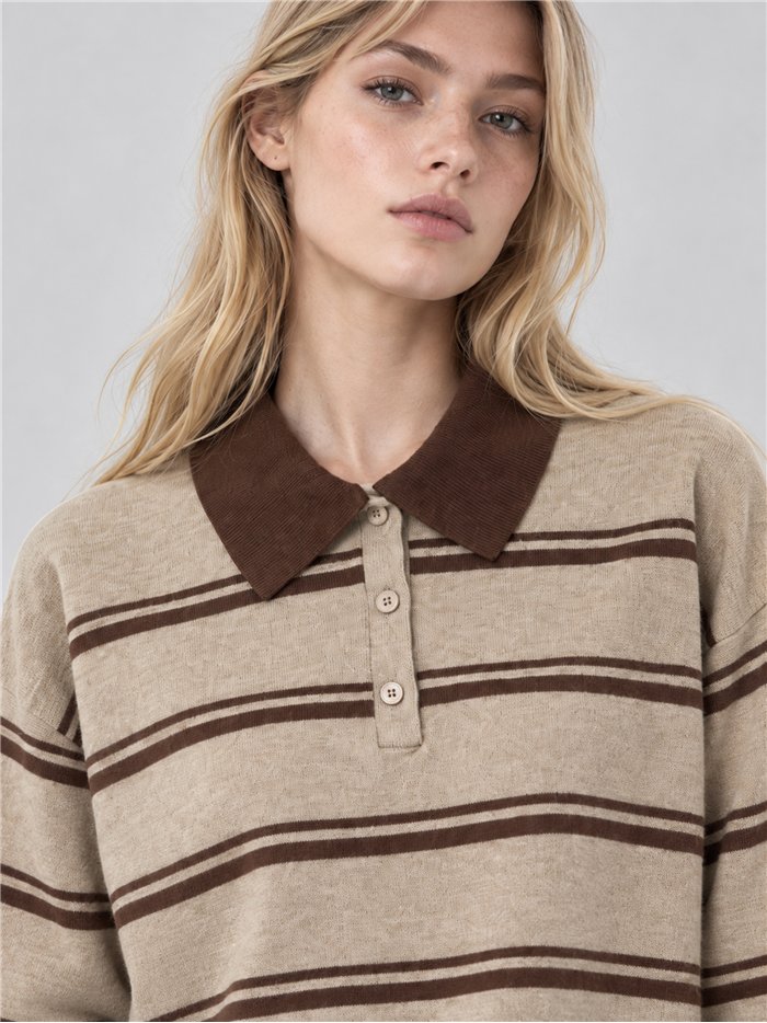 gestreiftes Poloshirt