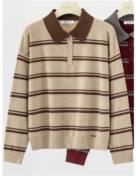 gestreiftes Poloshirt
