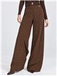 pantaloni a gamba larga a pois