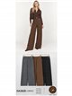 pantaloni a gamba larga a pois
