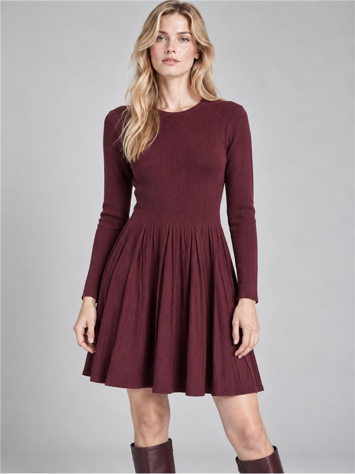 Vestido de punto falda evasé