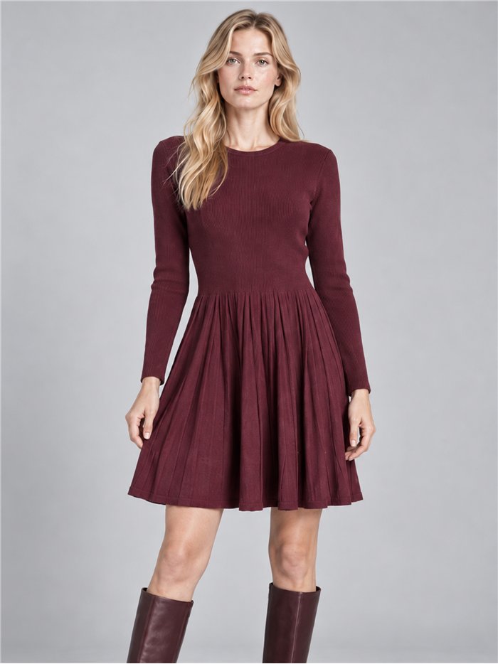 Vestido de punto falda evasé